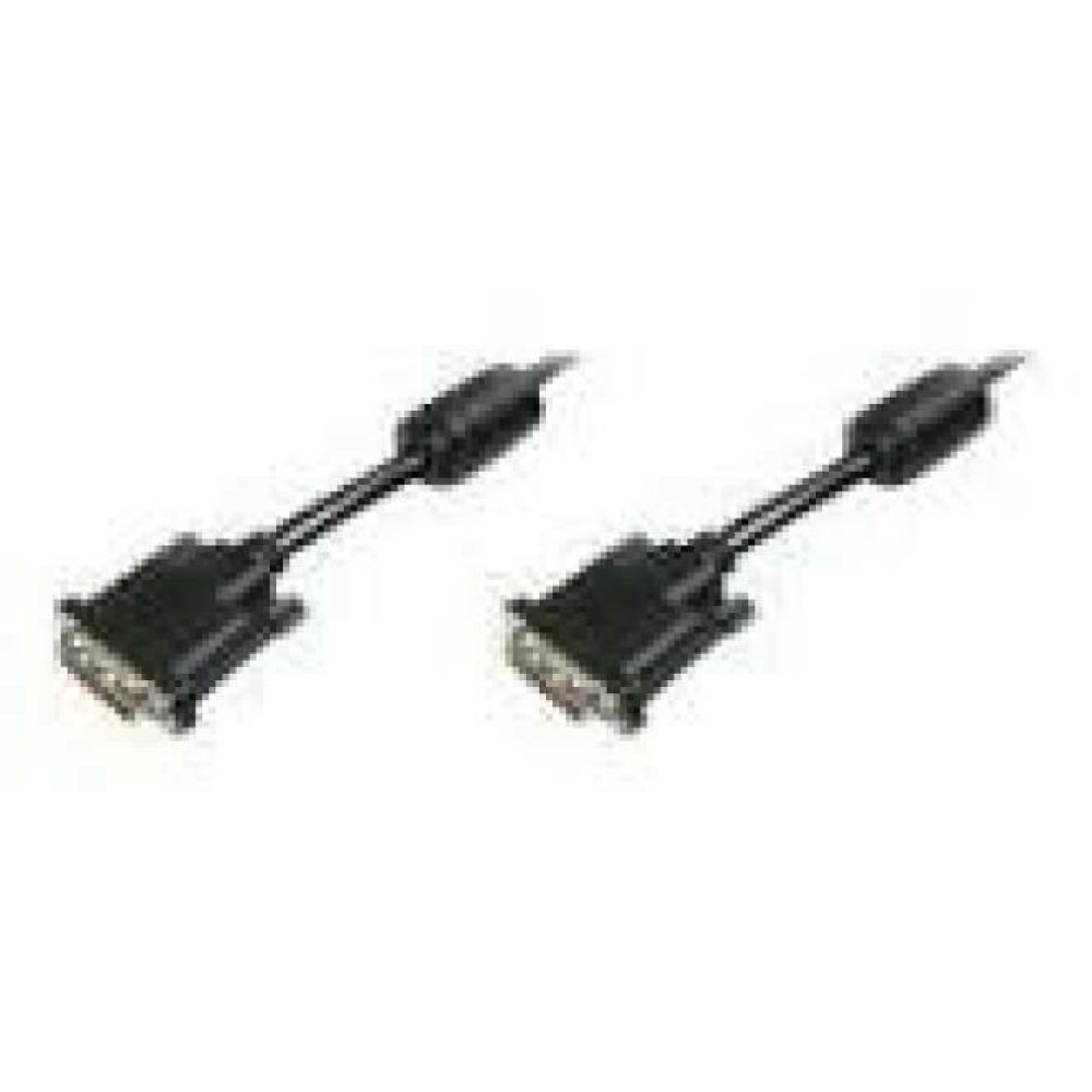 DIGITUS VGA lead cable DVI 5m Dual Link 2Ferrit Cores K8 bulk 24+1 AWG28 max. 2560x1600
