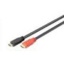 DIGITUS HDMI High Speed connection cable type A w/ amp. M/M 15.0m Full HD CE gold bl