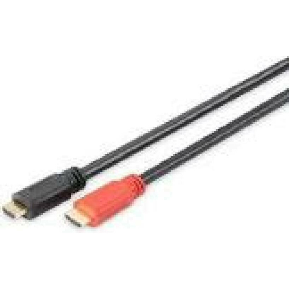 DIGITUS HDMI cable 2xHDMI Type-A plug 19Pol AWG26 HDMI high speed with amplifier 30m bulk