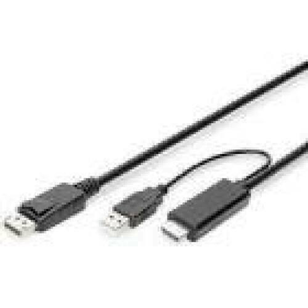 DIGITUS HDMI to DP adapter cable 2m 4K/30Hz external Power via USB - A