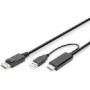 DIGITUS HDMI to DP adapter cable 2m 4K/30Hz external Power via USB - A