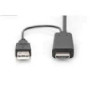DIGITUS HDMI to DP adapter cable 2m 4K/30Hz external Power via USB - A