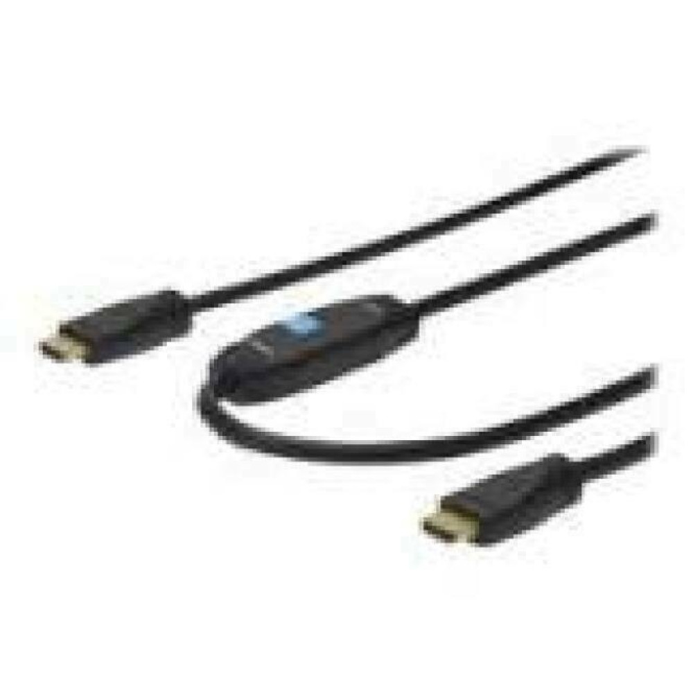 DIGITUS HDMI High Speed connection cable type A w/ amp. M/M 30.0m w/Ethernet Full HD 1080p CE gold bl