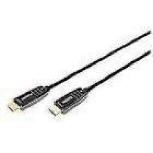 DIGITUS HDMI AOC Hybrid-fiber connection cable Type A M/M 30m UHD 8K60Hz CE gold bl