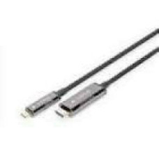 DIGITUS USB - Type C to HDMI AOC FO Adapter cable HDMI Version 2.0 Max 4Kx2K 60Hz 15m