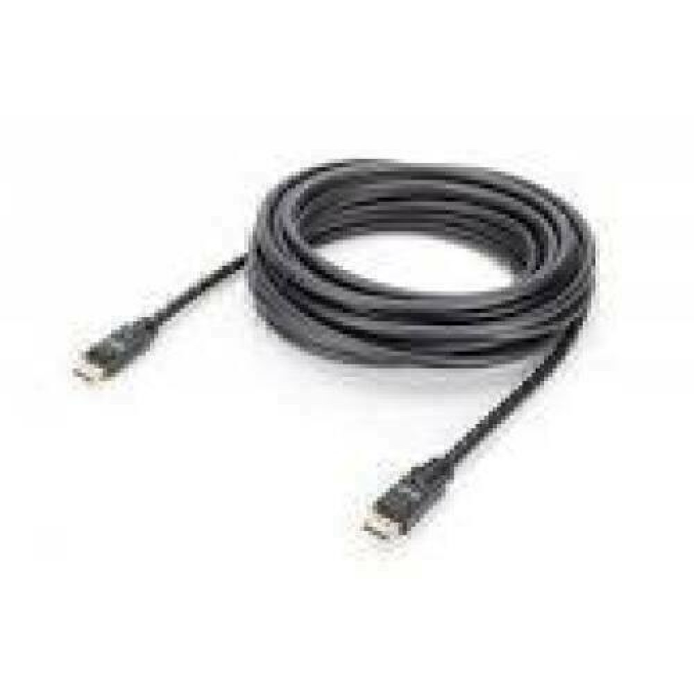 ASSMANN Displayport connection cable DP w/ amp. M/M 10.0m w/interlock Ultra HD 4K DP 1.2 CE bl gold