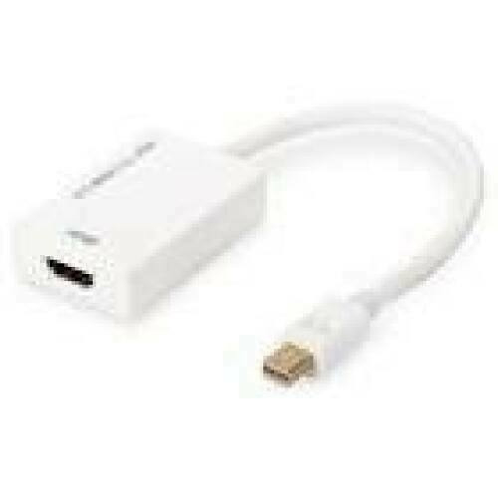 ASSMANN DisplayPort adapter cable mini DP - HDMI type A M/F 0 2m HDMI Ver. 2.0 active CE gold wh