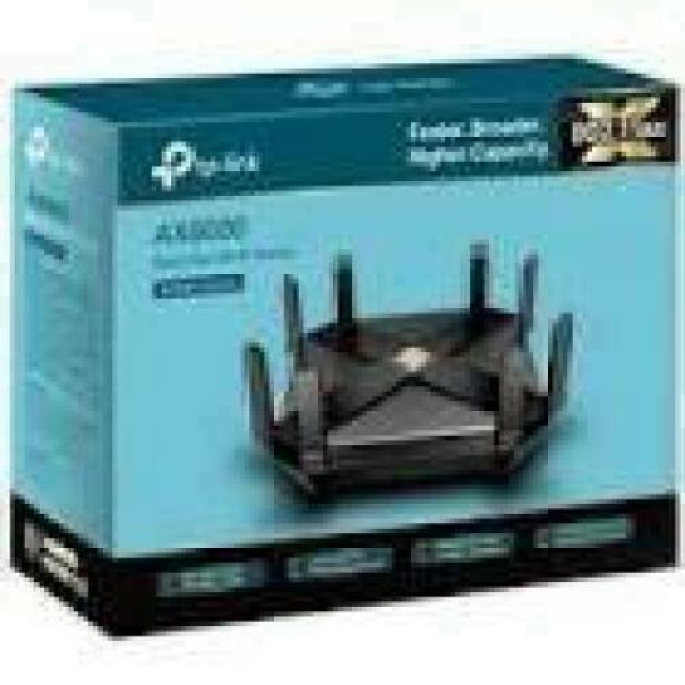 TP-LINK AX6000 Wi-Fi 6 Router Broadcom 1.8GHz Quad-Core CPU 4804Mbps at 5GHz+1148Mbps at 2.4GHz One 2.5Gbps WAN Port 8 Gigabit LAN