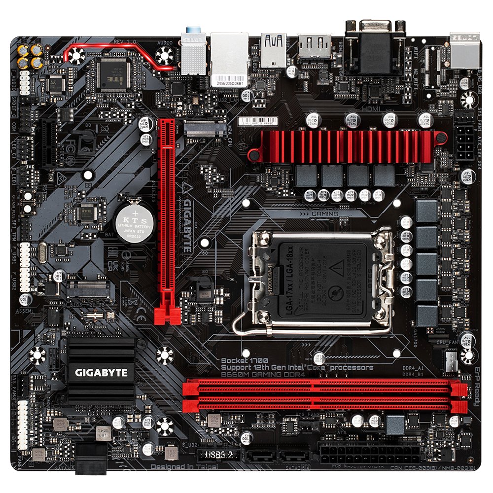GIGABYTE B660M GAMING DDR4 LGA 1700 1xHDMI 1xDP 1xD-Sub 4xSATA 6Gb/s