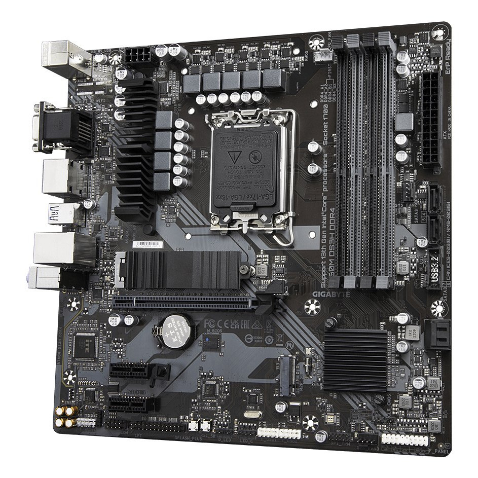 GIGABYTE B760M DS3H LGA1700 4xDDR4 4xSATA 2xM.2 2xDP 1xHDMI