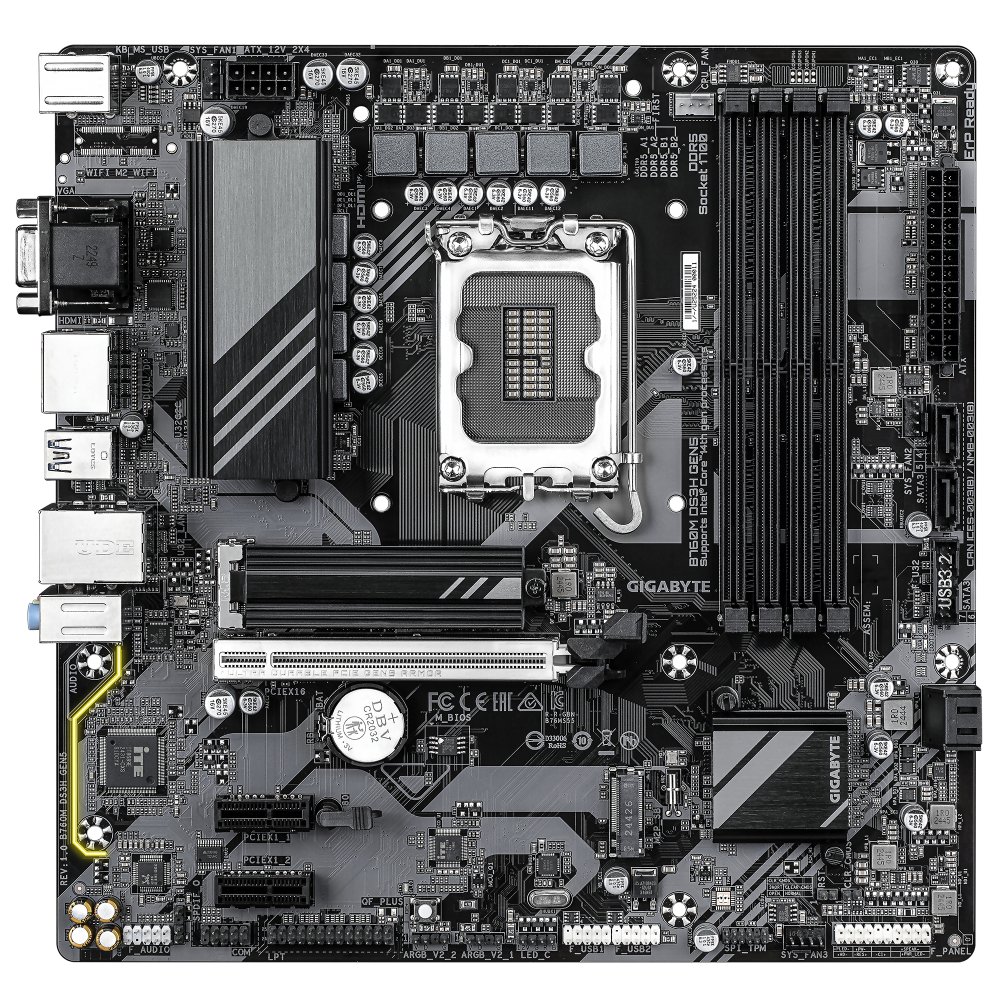 GIGABYTE B760M DS3H GEN5 LGA1700 2xDP 1xHDMI