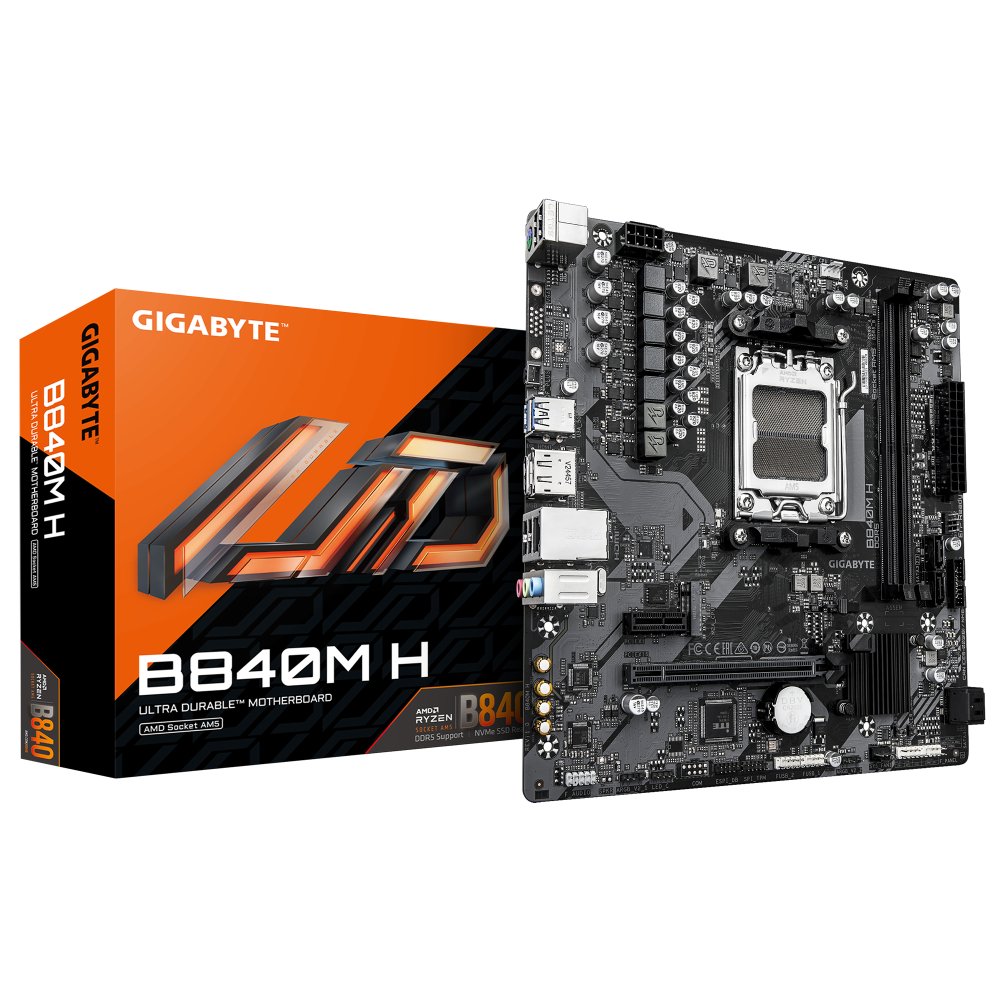 GIGABYTE B840M H AM5 2xDDR5 4xSATA 1xM.2 1xHDMI 1xDP