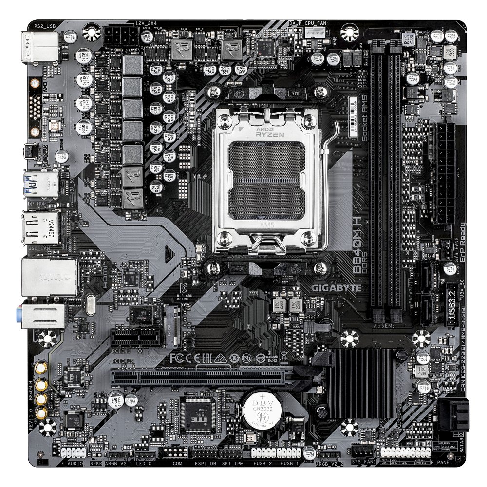 GIGABYTE B840M H AM5 2xDDR5 4xSATA 1xM.2 1xHDMI 1xDP