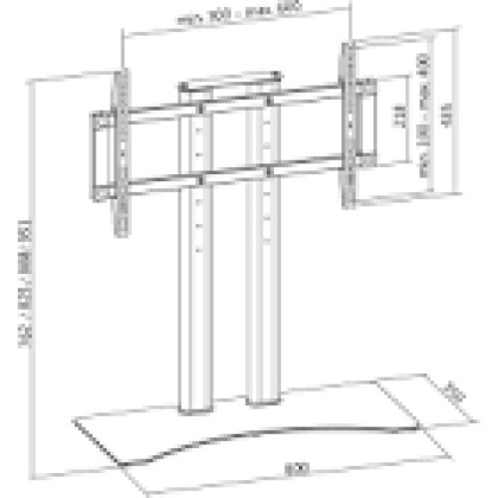 LOGILINK BP0024 TV stand adjustable TV height
