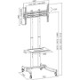 LOGILINK BP0026 LOGILINK -  TV stand cart, adjustable TV height, 37-70, max. 40 kg