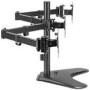 LOGILINK BP0174 Triple monitor mount 17-27inch arm length each 658 mm with smartphone holder aluminum