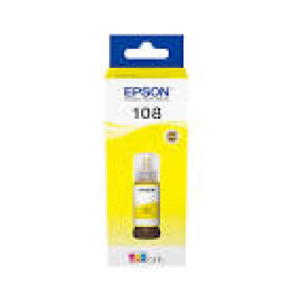 EPSON 1LB 108 EcoTank Yellow Ink Bottle EPSON 1LB 108 EcoTank Yellow Ink Bottle