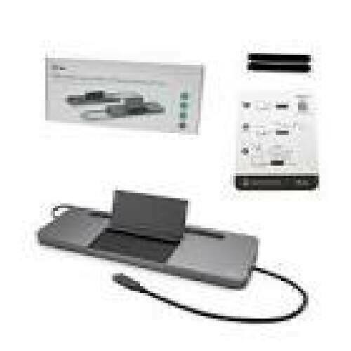 I-TEC USB-C Metal Ergonomic 4K 3x Display Docking Station with PD 100 W + i-tec Universal Charger 100W bundle