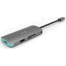 I-TEC USB C Metal Nano Docking Station 1xHDMI 4K 1xSD Cardreader 1xmicroSDCardreader 3xUSB 3.0 Port 1xUSB-C PD compatible with TB3