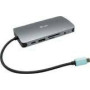 I-TEC USB-C Metal Nano Dock 1xHDMI 1xVGA 1xSD 1xmicroSD 1xGLAN 1xAudio/Mic 3xUSB 3.1 1xUSB-C Data 1xUSB-C PD, Optional Power Supply
