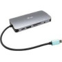 I-TEC USB-C Metal Dock 1xHDMI 1xVGA 1xSD+1xmicroSD Card reader 1xGLAN 1xAudio/Mic 3xUSB 3.1 1xUSB-C Data 1xUSB-C PD + Charger 100W