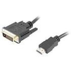 LANBERG CA-HDDV-20CU-0018-BK cable HDMI -> DVI-D 24+1 M/M Dual Link 4K 30Hz. black 1.8m