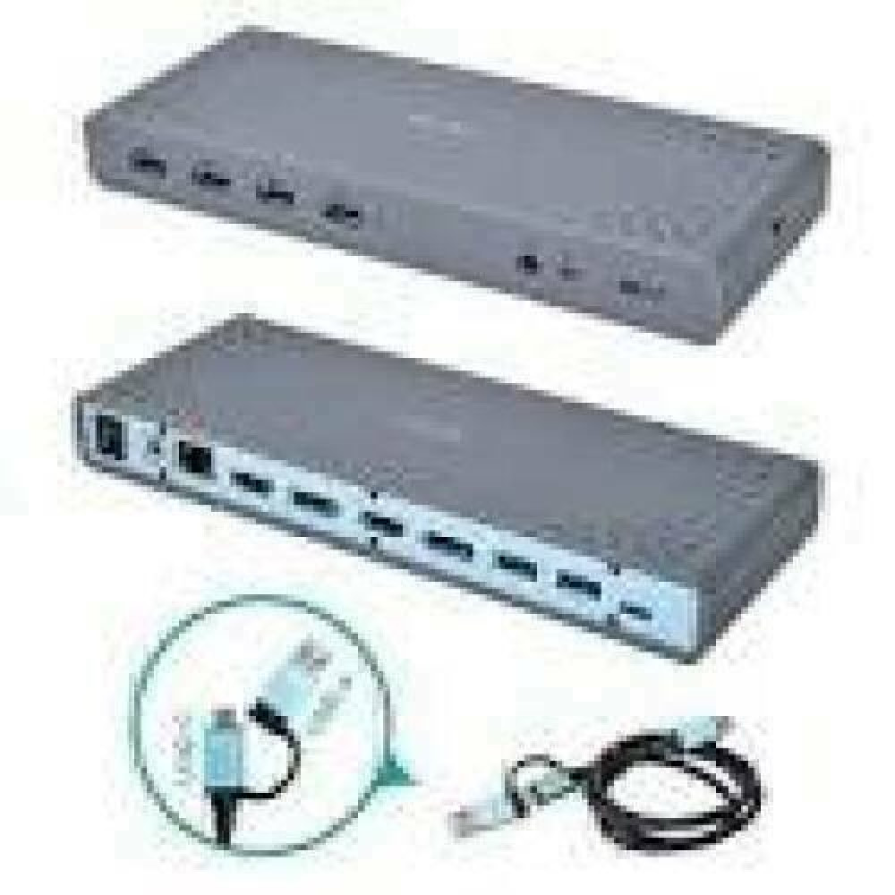 I-TEC USB 3.0/USB-C/Thunderbolt Docking Station 2x HDMI 1x GLAN 2x USB 3.2 Gen.1 4x USB 2.0 1x Audio Jack 1x Mic Jack PD 85W KL