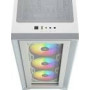 CORSAIR iCUE 4000X RGB Tempered Glass Mid-Tower White case