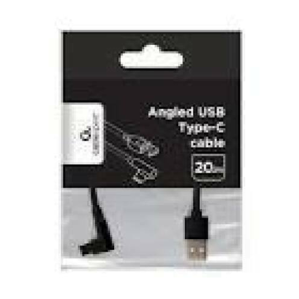 GEMBIRD CC-USB2-AMCML-0.2M Angled USB Type-C charging-data cable 0.2 m black