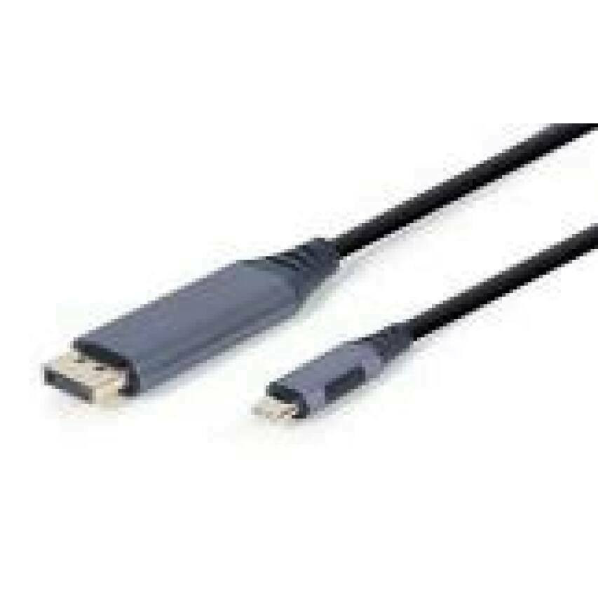 GEMBIRD CC-USB3C-DPF-01-6 USB Type-C to DisplayPort male adapter cable space grey 1.8m