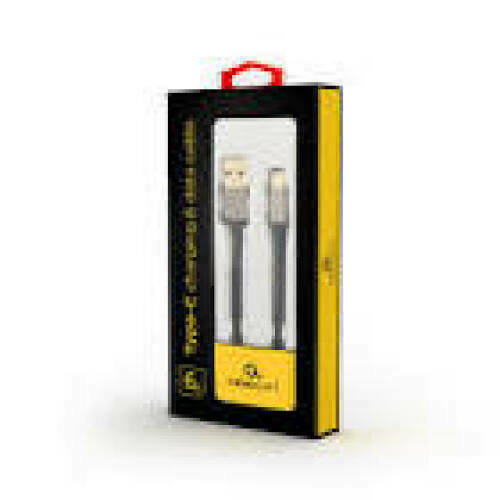 GEMBIRD CCB-mUSB2B-AMCM-6 USB 2.0 cable to type-C cotton braided metal connectors 1.8m black
