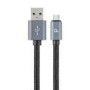 GEMBIRD CCB-mUSB2B-AMCM-6 USB 2.0 cable to type-C cotton braided metal connectors 1.8m black