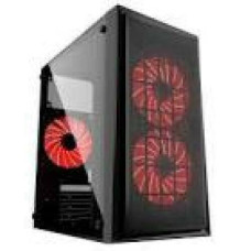 GEMBIRD CCC-FORNAX-950R Gaming design PC case 3 x 12 cm fans red