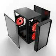 GEMBIRD CCC-FORNAX-960R Gaming design PC case 3 x 12 cm fans red