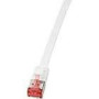 LOGILINK CF2111S - Patch Cable Flat Cat.6 Shielded (PIMF) SlimLine white 20m