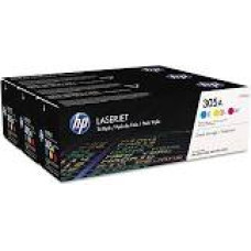 HP 305A original Toner cartridge CF370AM cyan magenta yellow standard capacity 2.600 pages 3-pack