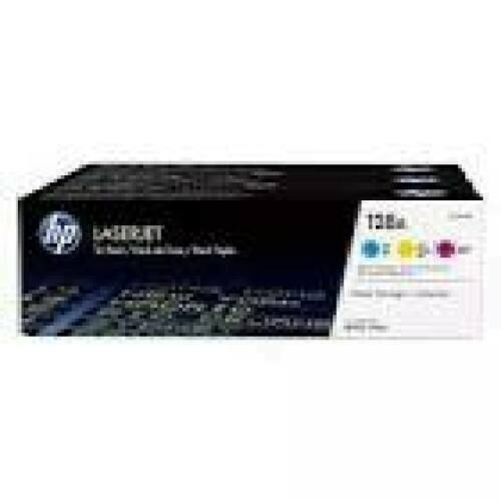 HP 128A original Toner cartridge CF371AM cyan magenta yellow standard capacity 3 x 1.300 pages 3-pack