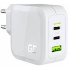 GREEN CELL charger PowerGaN 65W WHITE 2x USB-C PD