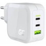 GREEN CELL charger PowerGaN 65W WHITE 2x USB-C PD