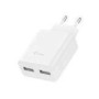 I-TEC Power Charger for USB Device Dual power adaptor 2.4A. White USB also for Apple iPad 1/2/3/4 iPad mini and iPhone