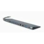 GEMBIRD A-CM-COMBO10-01 USB Type C 10in1 multi port adapter USB hub + HDMI + VGA + PD + card reader + LAN + 3.5 mm audio space grey