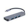 GEMBIRD A-CM-COMBO2-01 Multi Port Adapter USB Type C 2in1 HUB USB HDMI