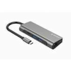 GEMBIRD A-CM-COMBO5-05 Multi Port Adapter USB Type C 5in1 Hub + HDMI + PD + card reader + LAN