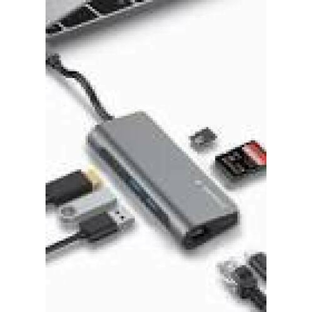 GEMBIRD A-CM-COMBO5-05 Multi Port Adapter USB Type C 5in1 Hub + HDMI + PD + card reader + LAN