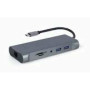 GEMBIRD A-CM-COMBO7-01 Multi Port Adapter USB Type C Hub3.0 HDMI VGA PD card reader stereo audio space grey