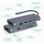 GEMBIRD A-CM-COMBO7-01 Multi Port Adapter USB Type C Hub3.0 HDMI VGA PD card reader stereo audio space grey