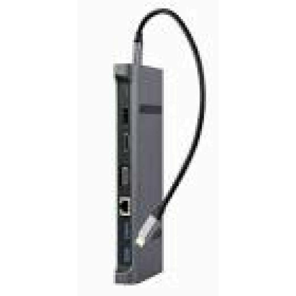 GEMBIRD A-CM-COMBO9-02 USB Type C 9in1 multi port adapter USB Hub3.0 + HDMI + DisplayPort + VGA + PD + LAN + stereo audio