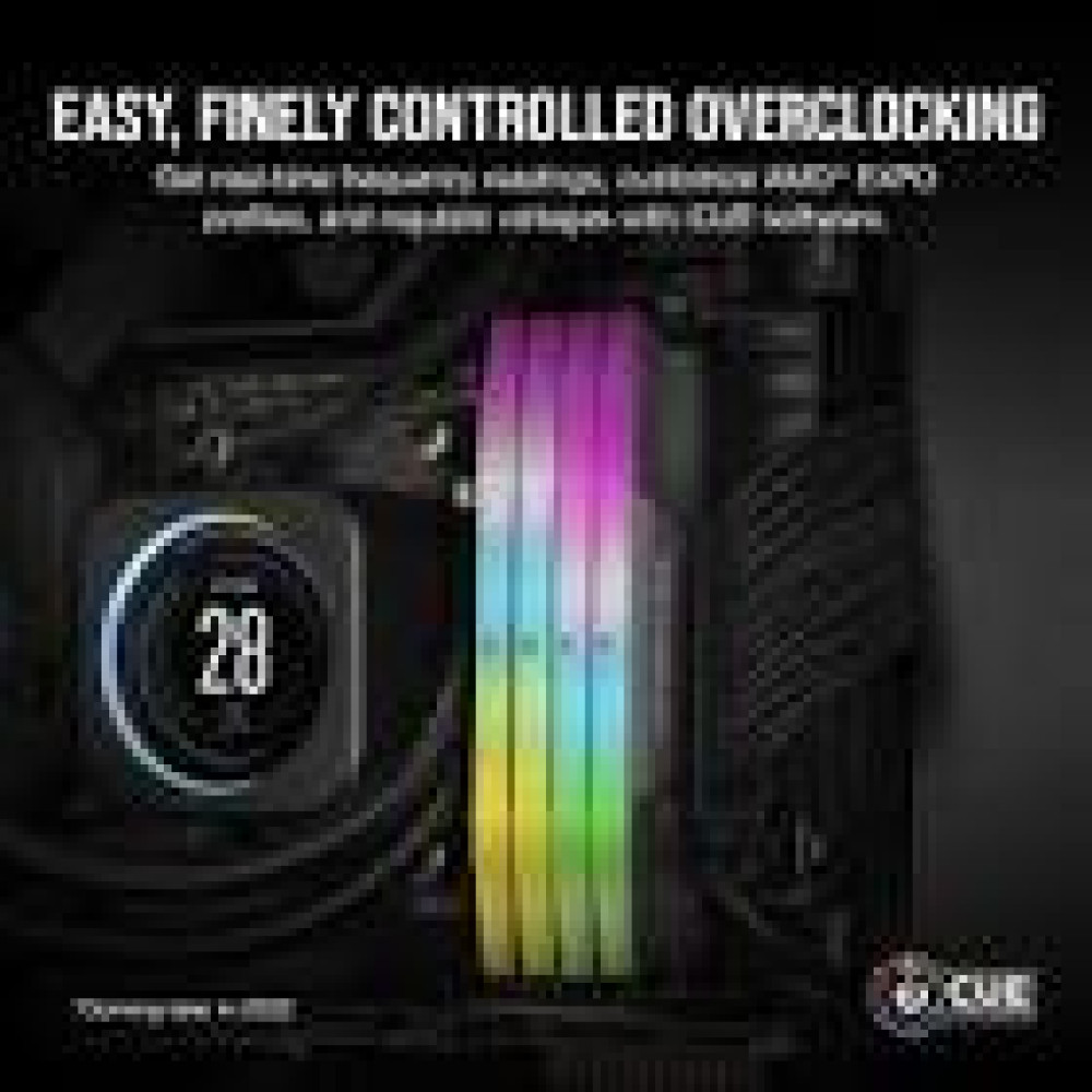 CORSAIR VENGEANCE RGB DDR5 16GB 1x16GB DDR5 5600 CL40-40-40-77 1.25V Intel XMP AMD EXPO - GREY