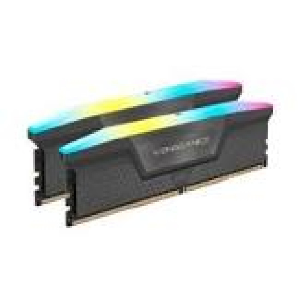 CORSAIR VENGEANCE RGB 32GB 2x16GB DDR5 6000MT/s DIMM Unbuffered 30-36-36-76 Std PMIC XMP 3.0 White Heatspreader RGB LED 1.4V