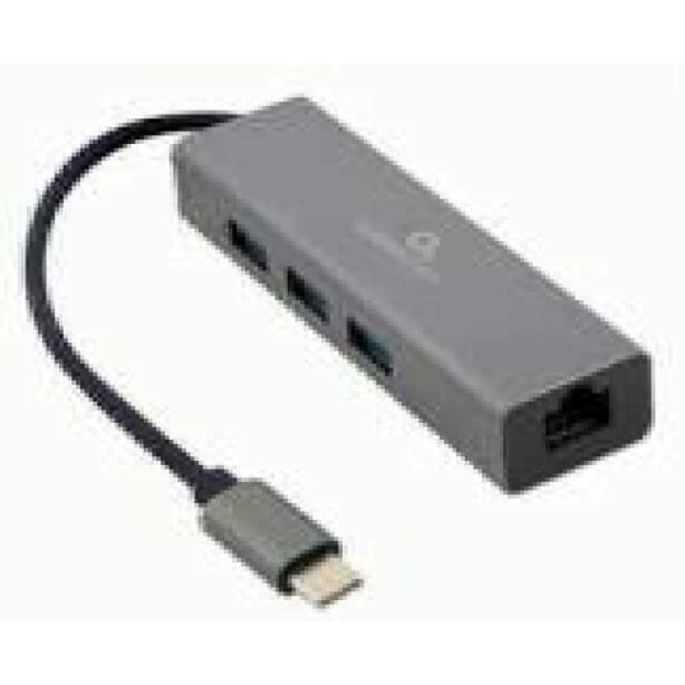 GEMBIRD A-CMU3-LAN-01 USB-C Gigabit network adapter with 3-port USB 3.1 hub